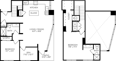 floor plan of the 1700 sq ft floor plan with bedrooms and baths